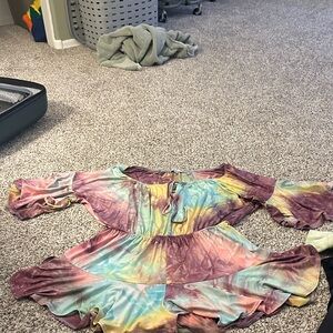 White Birch Multicolor Tie-Dye Romper